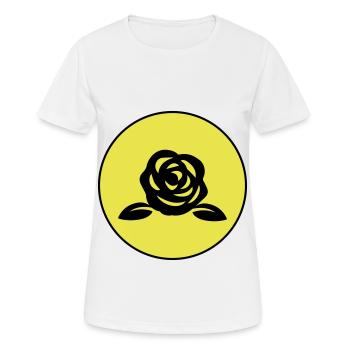 Symbole de la rose - T-shirt respirant Femme - blanc - Devant - AI Model Female 172 dark (172cm)