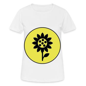 Icône d’icône de tournesol - T-shirt respirant Femme - blanc - Devant - AI Model Female 172 dark (172cm)