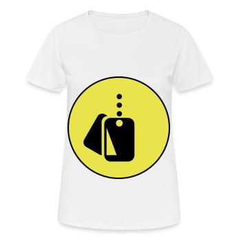 Abzeichen Icon symbol - Frauen T-Shirt atmungsaktiv - Weiß - Vorne - AI Model Female 172 dark (172cm)