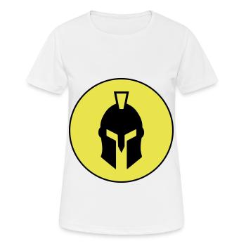 Casque Spartan - T-shirt respirant Femme - blanc - Devant - AI Model Female 172 dark (172cm)
