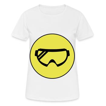Ski goggles icon - Women's Breathable T-Shirt - white - Front - AI Model Female 172 dark (172cm)