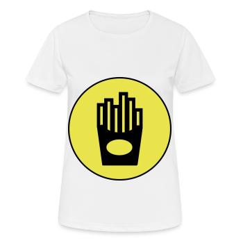 Pommes fast food symbol - Frauen T-Shirt atmungsaktiv - Weiß - Vorne - AI Model Female 172 dark (172cm)