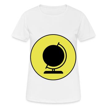 Globus symbol icon - Frauen T-Shirt atmungsaktiv - Weiß - Vorne - AI Model Female 172 dark (172cm)
