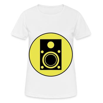 Symbole de musique des haut-parleurs - T-shirt respirant Femme - blanc - Devant - AI Model Female 172 dark (172cm)