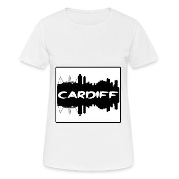 Cardiff Wales Skyline Silhouette Souvenir de voyage - T-shirt respirant Femme - blanc - Devant - AI Model Female 172 dark (172cm)