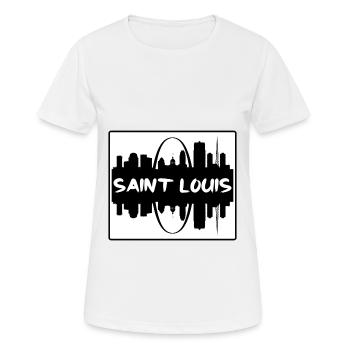 Saint Louis Missouri Usa Skyline Silhouette Reisen - Frauen T-Shirt atmungsaktiv - Weiß - Vorne - AI Model Female 172 dark (172cm)