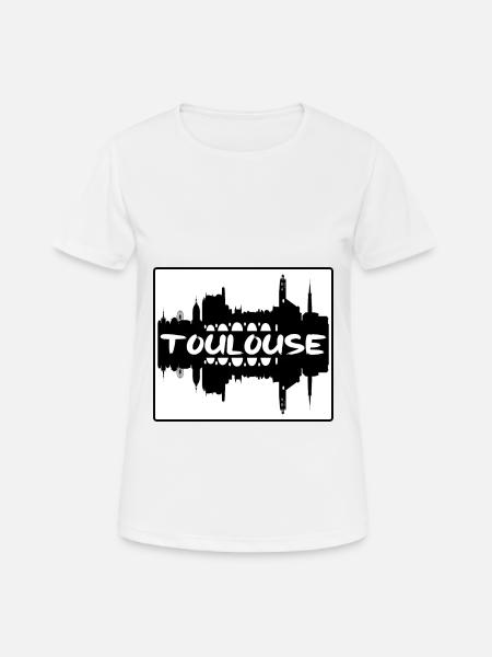 Toulouse Frankreich Skyline Silhouette Reisesouvenir - Frauen T-Shirt atmungsaktiv - Weiß