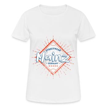 Mainz Germany City Skyline Home Love - Women's Breathable T-Shirt - white - Front - AI Model Female 172 dark (172cm)