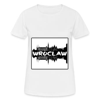 Wroclaw Pologne Skyline Silhouette Souvenir de voyage - T-shirt respirant Femme - blanc - Devant - AI Model Female 172 dark (172cm)