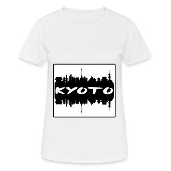 Kyoto Japon Skyline Silhouette Voyage Souvenir - T-shirt respirant Femme - blanc - Devant - AI Model Female 172 dark (172cm)