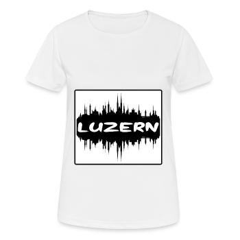 Luzern Suisse Skyline Silhouette Travel Souve - T-shirt respirant Femme - blanc - Devant - AI Model Female 172 dark (172cm)