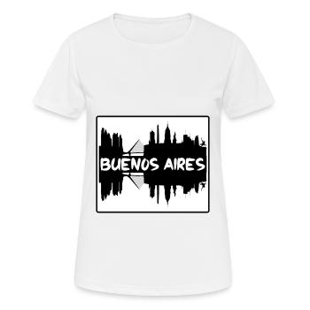 Buenos Aires Argentina Skyline Silhouette Travel S - Women's Breathable T-Shirt - white - Front - AI Model Female 172 dark (172cm)