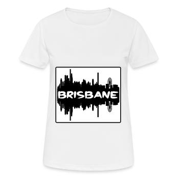 Brisbane Australia Skyline Silhouette Travel Souve - Women's Breathable T-Shirt - white - Front - AI Model Female 172 dark (172cm)