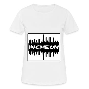 Incheon Südkorea Skyline Silhouette Travel Souv - Frauen T-Shirt atmungsaktiv - Weiß - Vorne - AI Model Female 172 dark (172cm)