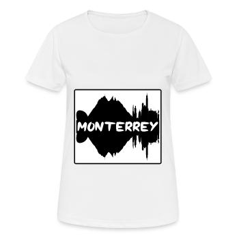 Monterrey Mexiko Skyline Silhouette Reise Souveni - Frauen T-Shirt atmungsaktiv - Weiß - Vorne - AI Model Female 172 dark (172cm)