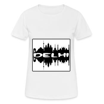 Delhi Inde Skyline Silhouette Souvenir de voyage - T-shirt respirant Femme - blanc - Devant - AI Model Female 172 dark (172cm)