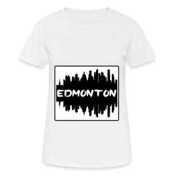 Edmonton Canada Skyline Silhouette Souvenir de voyage - T-shirt respirant Femme - blanc - Devant - AI Model Female 172 dark (172cm)