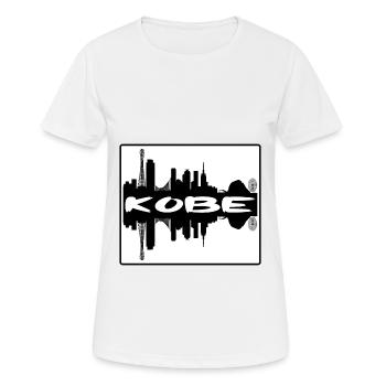 Kobe Japon Skyline Silhouette Voyage Souvenir - T-shirt respirant Femme - blanc - Devant - AI Model Female 172 dark (172cm)