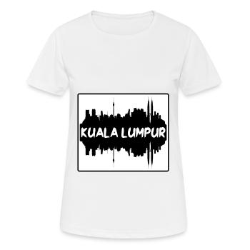 Kuala Lumpur Malaysia Skyline Silhouette Reisen So - Frauen T-Shirt atmungsaktiv - Weiß - Vorne - AI Model Female 172 dark (172cm)