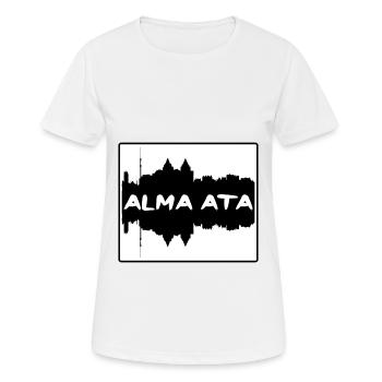 Alma Ata Kasachstan Skyline Silhouette Reise Souv - Frauen T-Shirt atmungsaktiv - Weiß - Vorne - AI Model Female 172 dark (172cm)
