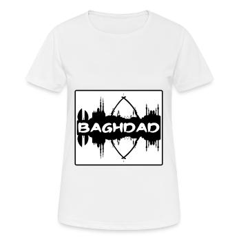 Baghdad Iraq Skyline Silhouette Travel Souvenir - Women's Breathable T-Shirt - white - Front - AI Model Female 172 dark (172cm)