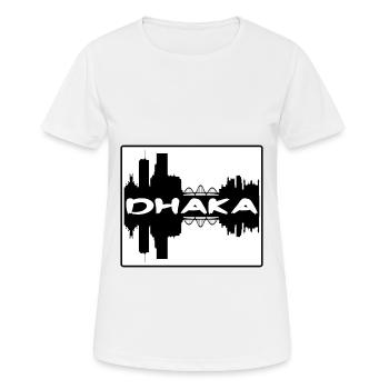 Dhaka Bangladesh Skyline Silhouette Travel Souveni - Women's Breathable T-Shirt - white - Front - AI Model Female 172 dark (172cm)