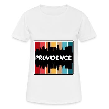 Providence Rhode Island Usa Skyline Silhouette Tra - Frauen T-Shirt atmungsaktiv - Weiß - Vorne - AI Model Female 172 dark (172cm)
