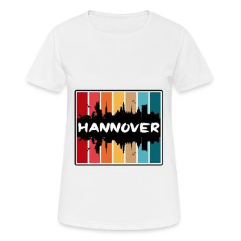 Hannover Deutschland Skyline Silhouette Travel Souveni - Frauen T-Shirt atmungsaktiv - Weiß - Vorne - AI Model Female 172 dark (172cm)