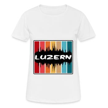 Luzern Suisse Skyline Silhouette Travel Souve - T-shirt respirant Femme - blanc - Devant - AI Model Female 172 dark (172cm)