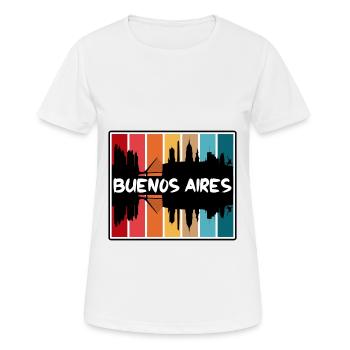 Buenos Aires Argentina Skyline Silhouette Travel S - Women's Breathable T-Shirt - white - Front - AI Model Female 172 dark (172cm)