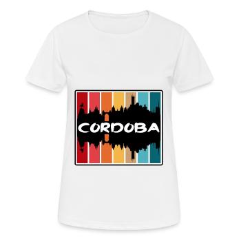 Cordoba Argentine Skyline Silhouette Travel Souven - T-shirt respirant Femme - blanc - Devant - AI Model Female 172 dark (172cm)