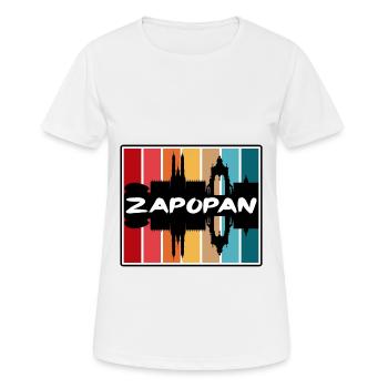 Zapopan Mexico Skyline Silhouette Travel Souvenir - Women's Breathable T-Shirt - white - Front - AI Model Female 172 dark (172cm)