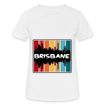 Brisbane Australia Skyline Silhouette Travel Souve - Women's Breathable T-Shirt - white - Front - AI Model Female 172 dark (172cm)