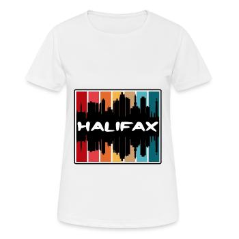 Halifax Canada Skyline Silhouette Voyage Souvenir - T-shirt respirant Femme - blanc - Devant - AI Model Female 172 dark (172cm)