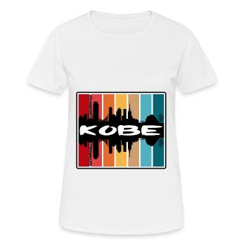 Kobe Japon Skyline Silhouette Voyage Souvenir - T-shirt respirant Femme - blanc - Devant - AI Model Female 172 dark (172cm)