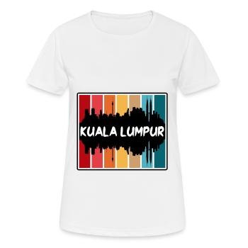 Kuala Lumpur Malaysia Skyline Silhouette Reisen So - Frauen T-Shirt atmungsaktiv - Weiß - Vorne - AI Model Female 172 dark (172cm)