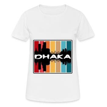 Dhaka Bangladesh Skyline Silhouette Travel Souveni - Women's Breathable T-Shirt - white - Front - AI Model Female 172 dark (172cm)
