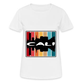 Cali Kolumbien Skyline Silhouette Reise Souvenir - Frauen T-Shirt atmungsaktiv - Weiß - Vorne - AI Model Female 172 dark (172cm)