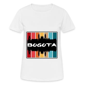 Bogota Colombie Skyline Silhouette Souvenir de voyage - T-shirt respirant Femme - blanc - Devant - AI Model Female 172 dark (172cm)