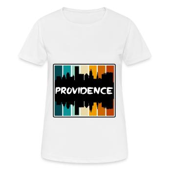 Providence Rhode Island États-Unis Skyline Silhouette Tra - T-shirt respirant Femme - blanc - Devant - AI Model Female 172 dark (172cm)