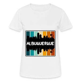 Albuquerque Nouveau-Mexique États-Unis Skyline Silhouette - T-shirt respirant Femme - blanc - Devant - AI Model Female 172 dark (172cm)