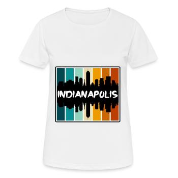 Indianapolis Indiana États-Unis Skyline Silhouette Voyage - T-shirt respirant Femme - blanc - Devant - AI Model Female 172 dark (172cm)