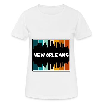 New Orleans Louisiana Usa Skyline Silhouette Trave - Frauen T-Shirt atmungsaktiv - Weiß - Vorne - AI Model Female 172 dark (172cm)