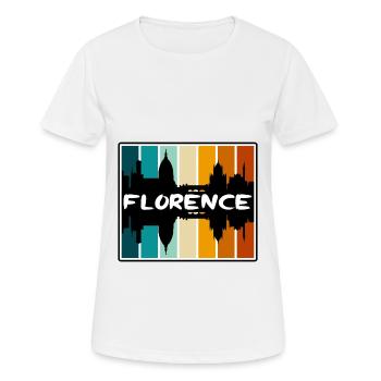 Florenz Italien Skyline Silhouette Reise Souvenir - Frauen T-Shirt atmungsaktiv - Weiß - Vorne - AI Model Female 172 dark (172cm)