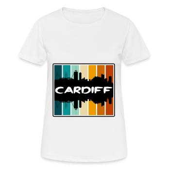 Cardiff Wales Skyline Silhouette Souvenir de voyage - T-shirt respirant Femme - blanc - Devant - AI Model Female 172 dark (172cm)