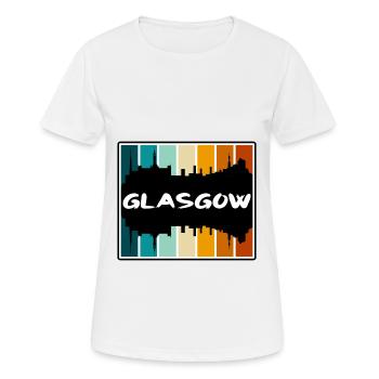 Glasgow Ecosse Skyline Silhouette Voyage Souveni - T-shirt respirant Femme - blanc - Devant - AI Model Female 172 dark (172cm)
