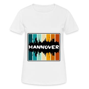 Hannover Deutschland Skyline Silhouette Travel Souveni - Frauen T-Shirt atmungsaktiv - Weiß - Vorne - AI Model Female 172 dark (172cm)