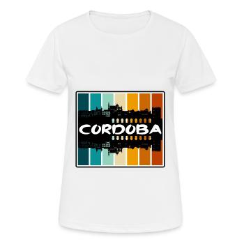 Cordoba Espagne Skyline Silhouette Souvenir de voyage - T-shirt respirant Femme - blanc - Devant - AI Model Female 172 dark (172cm)