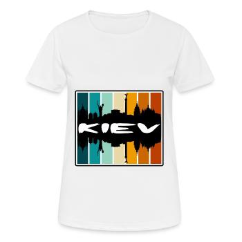 Kiev Ukraine Skyline Silhouette Souvenir de voyage - T-shirt respirant Femme - blanc - Devant - AI Model Female 172 dark (172cm)