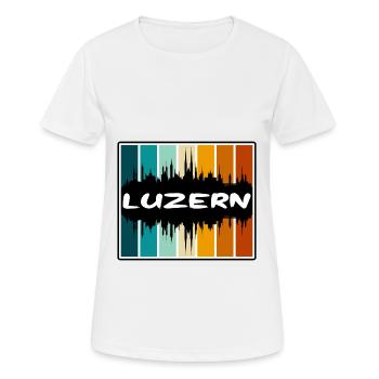 Luzern Suisse Skyline Silhouette Travel Souve - T-shirt respirant Femme - blanc - Devant - AI Model Female 172 dark (172cm)